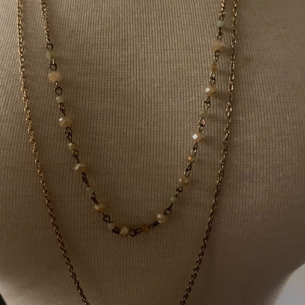**FREE w/ Purchase!** Double strand Necklace with small Beads - Picture 3 of 4